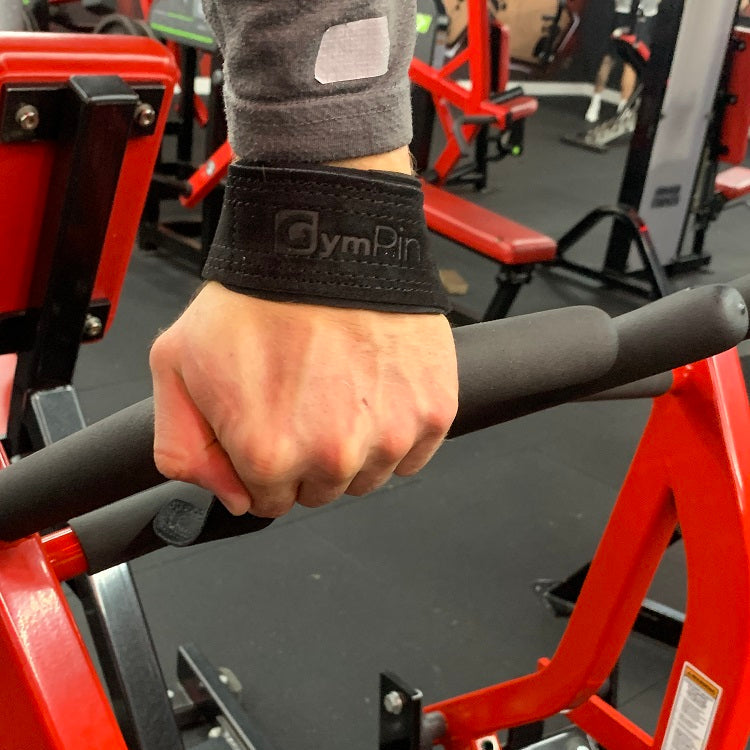 GymPin Padded Leather Weight Lifting Straps