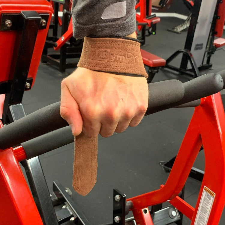 GymPin Padded Leather Weight Lifting Straps