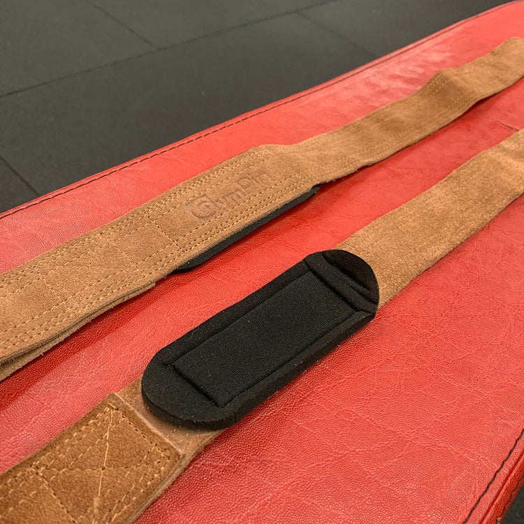 GymPin Padded Leather Weight Lifting Straps