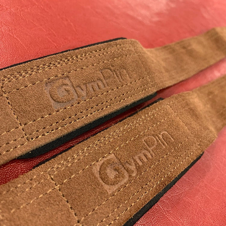 GymPin Padded Leather Weight Lifting Straps