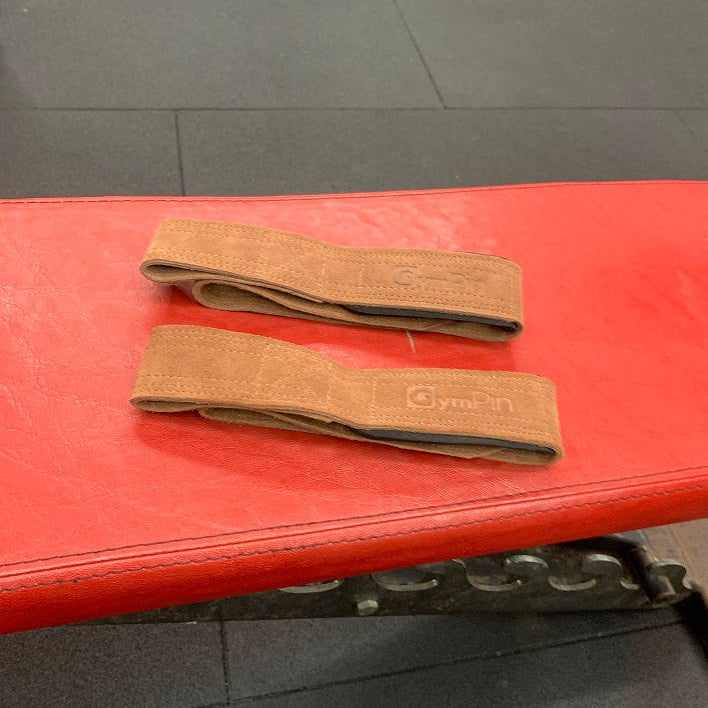 GymPin Padded Leather Weight Lifting Straps