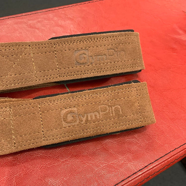 GymPin Padded Leather Weight Lifting Straps