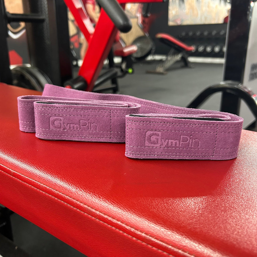 GymPin Padded Leather Weight Lifting Straps