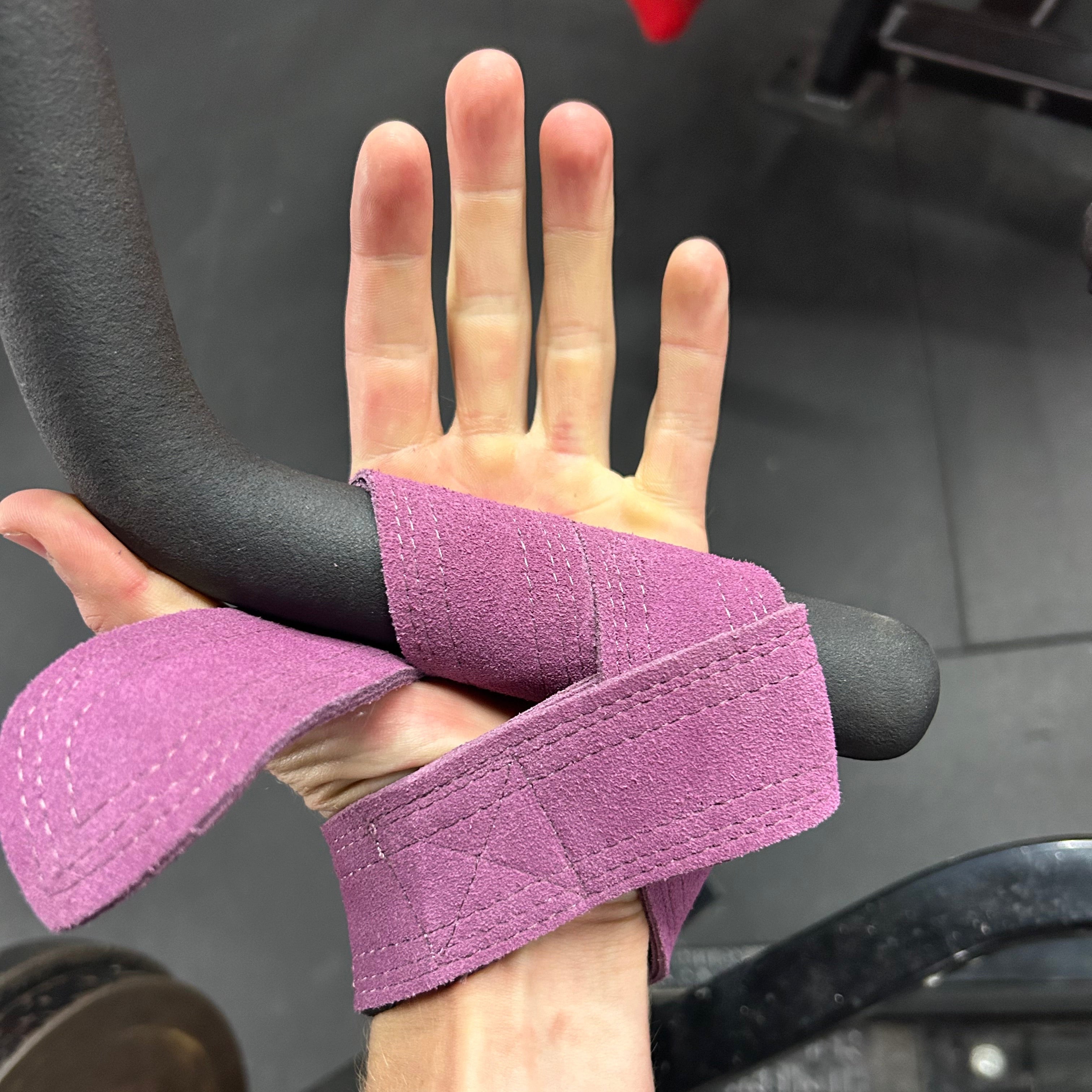 GymPin Padded Leather Weight Lifting Straps